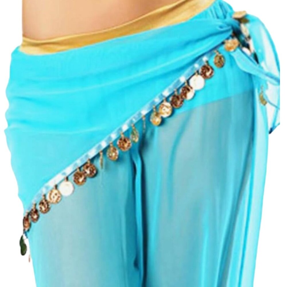Turquoise Genie Costume Women’s Medium w/ Gold Lamp EUC - Picture 5 of 12